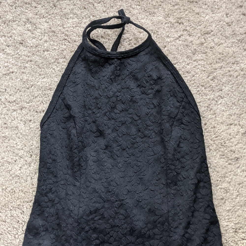 Black Halter Dress - Picture 2 of 5